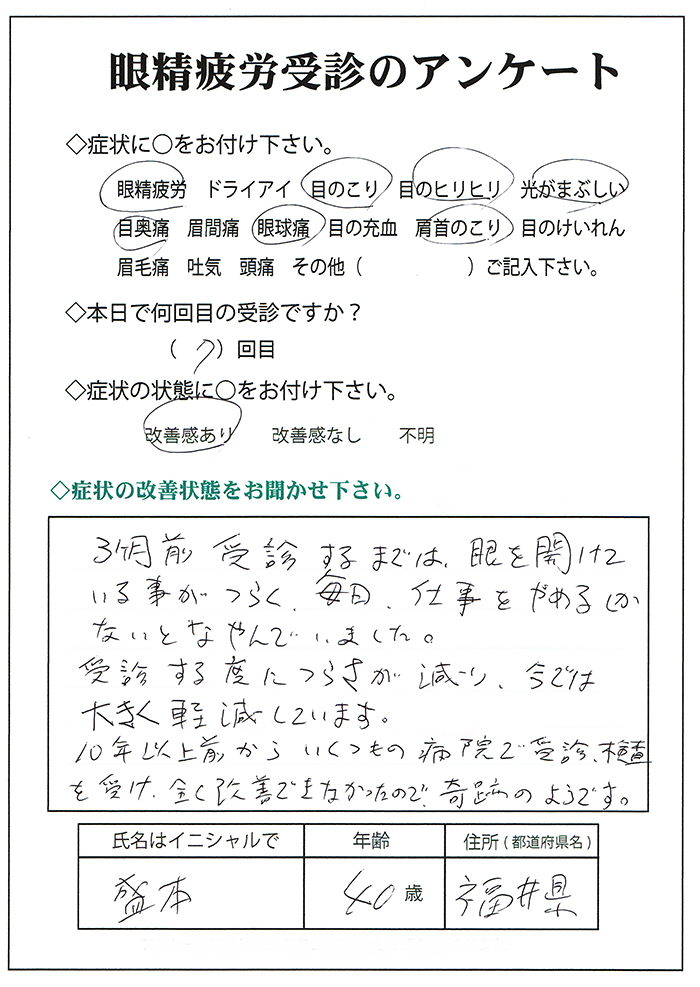 眼精疲労,目が開かない,眼瞼下垂